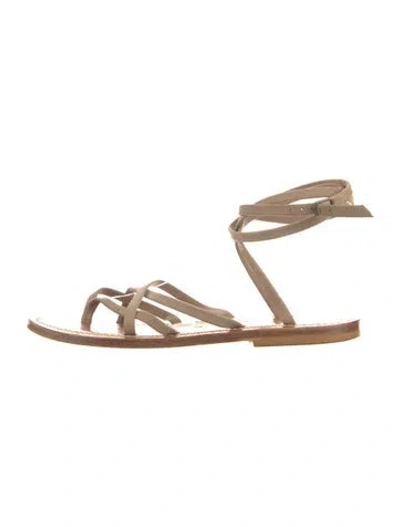 Pre-owned K Jacques St. Tropez Leather Sandals In Neutral