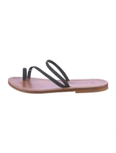 Pre-owned K Jacques St. Tropez Leather Sandals In Purple