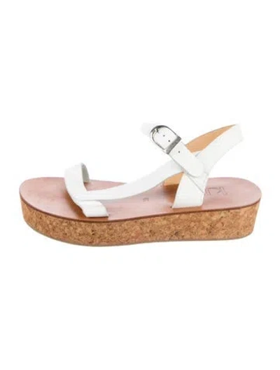 Pre-owned K Jacques St. Tropez Leather Sandals In White