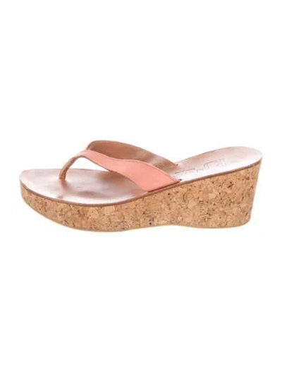 Pre-owned K Jacques St. Tropez Leather Slides In Brown