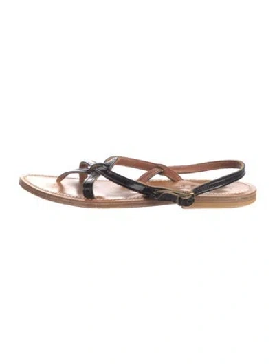 Pre-owned K Jacques St. Tropez Patent Leather Sandals In Multi