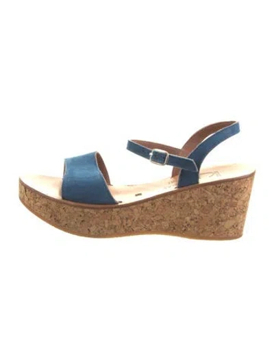 Pre-owned K Jacques St. Tropez Suede Espadrilles In Blue