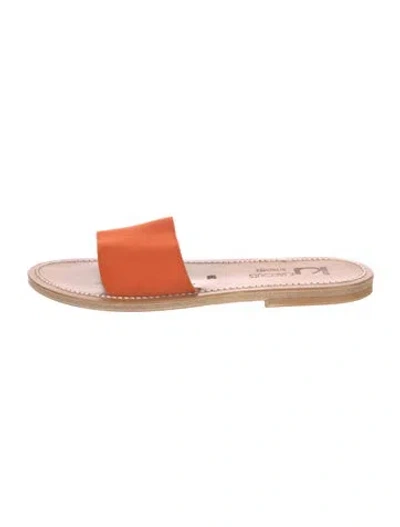 Pre-owned K Jacques St. Tropez Suede Slippers In Brown