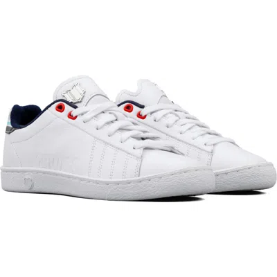 K-swiss Court 66 Sneaker In White/coligate Plad