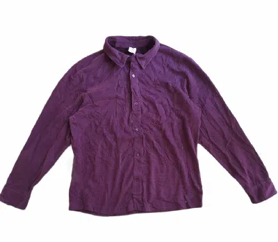Pre-owned K-swiss Half Button Ups Long Sleeves In Maroon