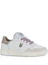 K-swiss Lace-up Suede-panelled Sneakers In White