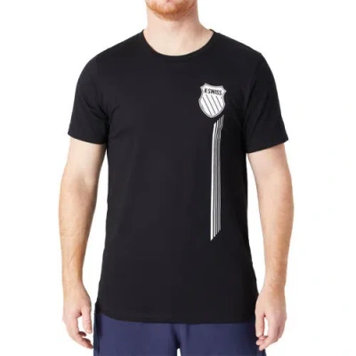 K-swiss Legacy Stripe Mens Tennis Shirt In Black