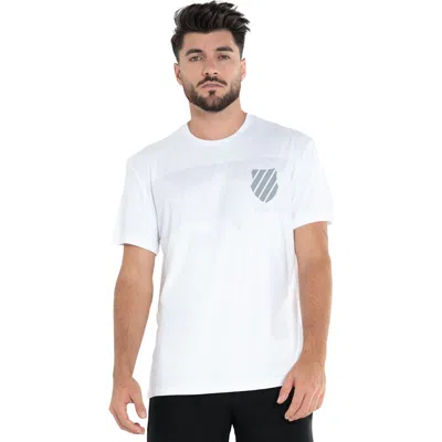 K-swiss Luxe Tech Crew Mens Tennis Shirt In White