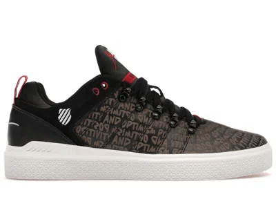 Pre-owned K-swiss Men's Kswiss Gary Vee 004 Low Positivity And Optimism Sneakers In Black/white/red