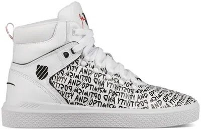 Pre-owned K-swiss Men's Kswiss Gary Vee 004 Mid Positivity And Optimism Sneakers In White/black/red
