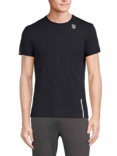 K-swiss Men's Tech Pique Crewneck T Shirt In Black