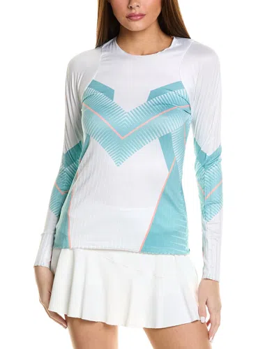 K-swiss Pleated Crew Top In White