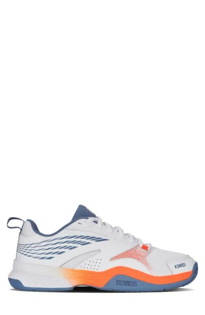 K-swiss Speedex Tennis Shoe In White/infinity/scarlet Ibis