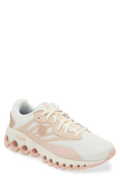 K-swiss Tubes Sport Running Shoe In White/cream/rosegold