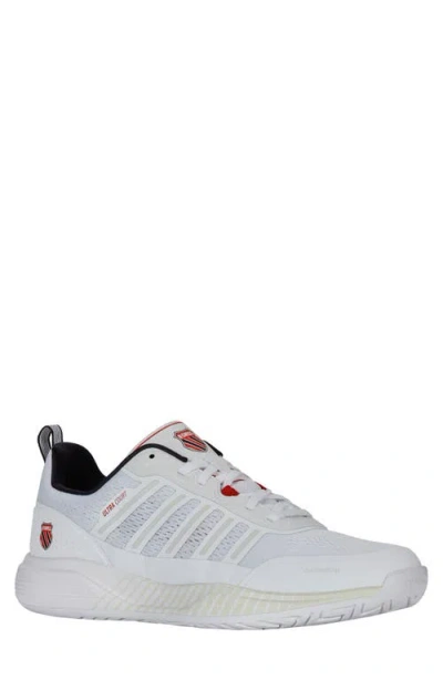 K-swiss Ultra Court Tennis Shoe In White/black/mars Red