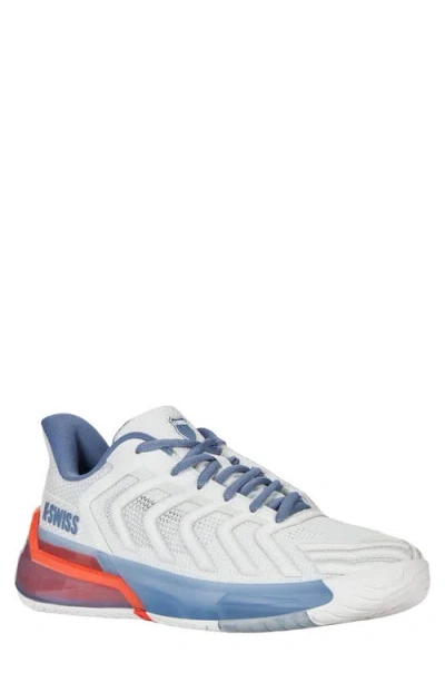 K-swiss Ultrashot 4 Tennis Shoe In White/infinity/scarlet Ibis