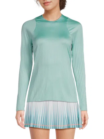 K-swiss Women's Pleated Illusion Top In Nile