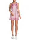 K-swiss Women's Stamina Print Racerback Tennis Dress In Plum