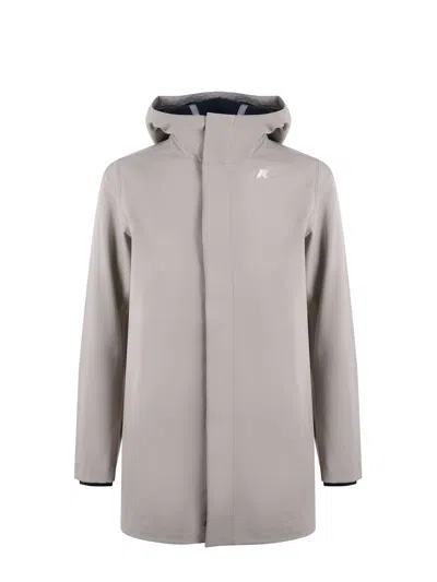 K-way 3-layer Nylon Jacket In Gray