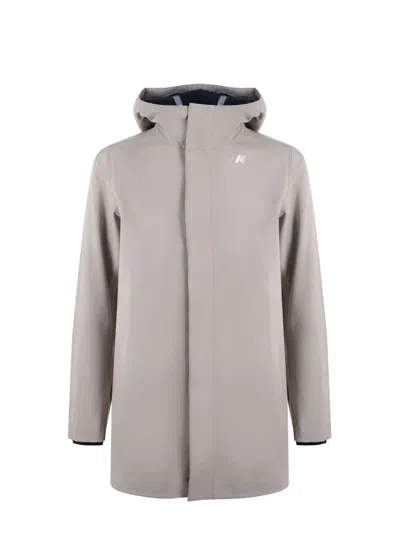 K-way Hooded Mid-length Coat In Gray