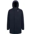 K-way 3-layer Stretch Waterproof Black Jacket In Blue
