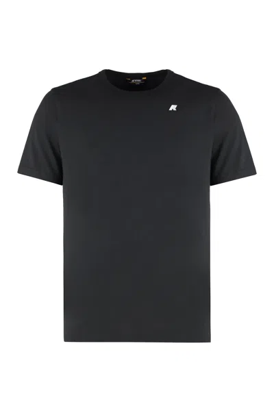 K-way Adame Cotton Crew-neck T-shirt In Black