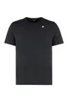 K-way T-shirt With Logo In Technical Fabric In Black