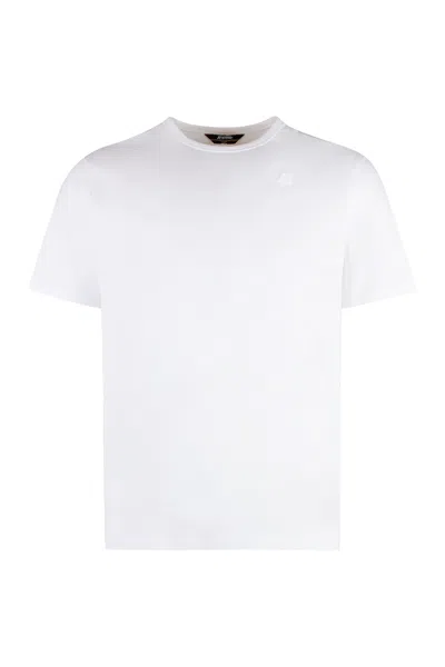 K-way Adame Cotton Crew-neck T-shirt In White