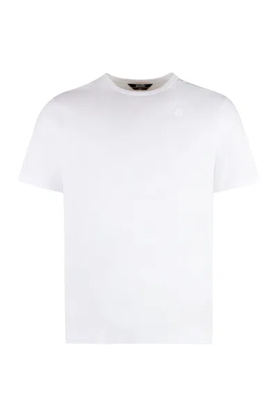 K-way Adame Cotton Crew-neck T-shirt In White