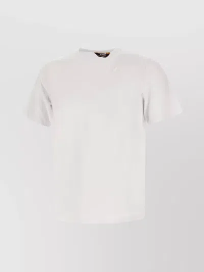 K-way "adame" Crew Neck Cotton T-shirt In White