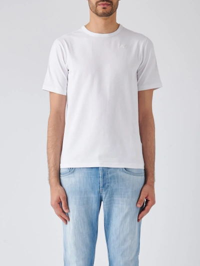 K-way Man T-shirt Ivory Size Xl Cotton In 001white