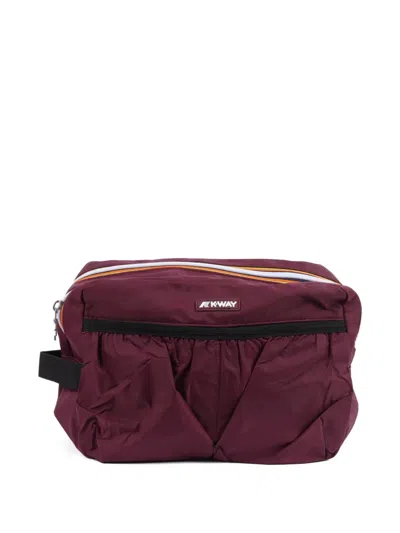 K-way Albas Wash Bag In Burgundy
