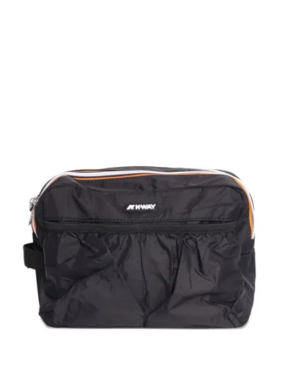 K-way Albas Zip-top Wash Bag In Black