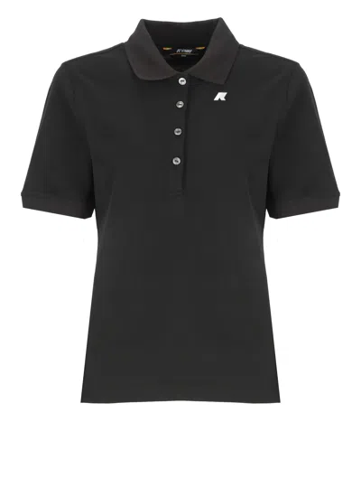 K-way Ali Pique Polo Shirt In Black