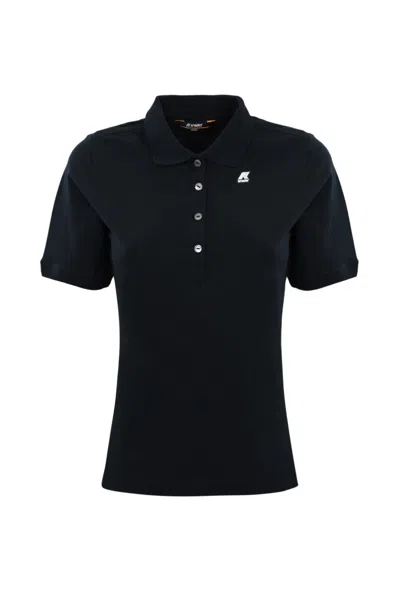 K-way Ali Polo Shirt In Cotton In Blue Depht