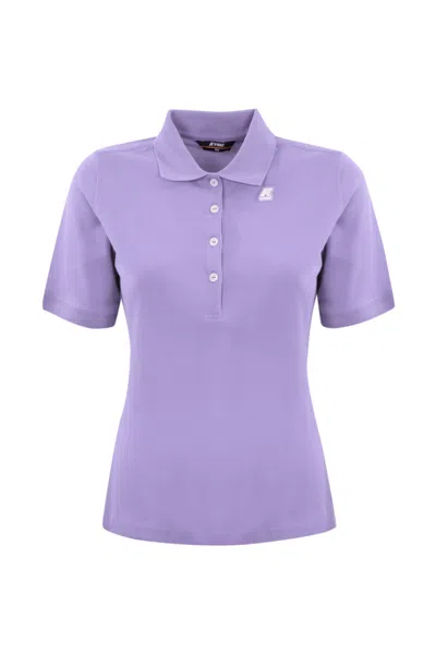 K-way Ali Polo Shirt In Cotton In Violet Glicine