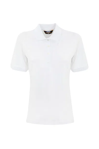 K-way Ali Polo Shirt In Cotton In White
