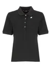 K-way Ali Short-sleeve Polo Shirt In Black