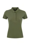 K-way Amanda Piquet Polo Shirt In Cotton In Green Lichen