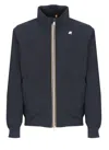 K-way Aurene Stretch Jacket With Contrasting Gros Grain Details In Blue