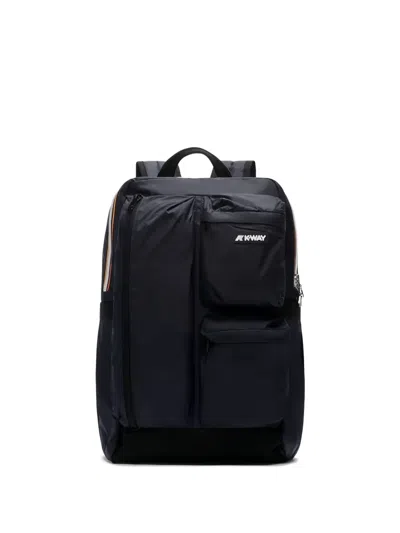 K-way Zipped Pocket Backpack In Blue