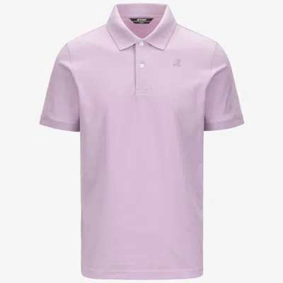 K-way Logo Patch Polo Shirt In Purple