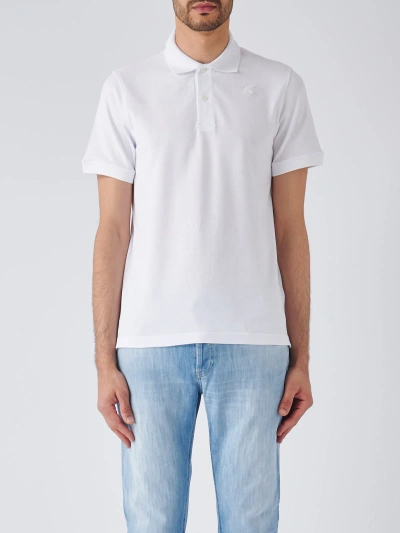 K-way Vincelle Light Stretch White Polo In Bianco Chiari E Naturali