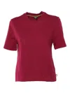 K-way Amilly Crewneck Short-sleeve T-shirt In Burgundy