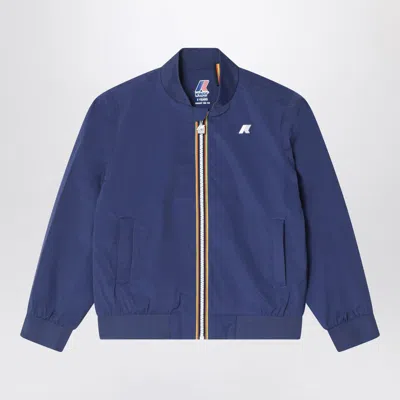 K-WAY AORELIAN BLUE NYLON JACKET