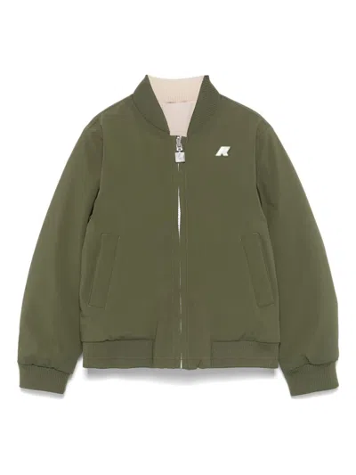 K-way Kids' Aorelian Bomber Jacket In Green