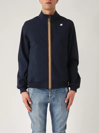 K-way Arsene Bonded Jersey Jacket In Blue