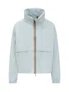 K-way Light Blue Aubette Memory Touch Jacket In Blue