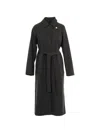 K-way Barbra ベルテッド コート In Black