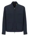 K-way Barion Cotton Like Jacket In Blue